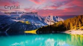  Presentation with popular - Slide set consisting of nice-view-of-the-azure background and a coral colored foreground