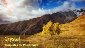  Presentation with lonely - Colorful PPT layouts enhanced with nice views of mt ushba and lonely birch illuminated by sunlight dramatic and picturesque scene location famous place mestia upper svaneti georgia europe high caucasus ridge beauty world backdrop and a tawny brown colored foreground