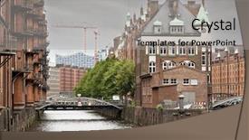  Presentation with hamburg - PPT theme enhanced with nice wasserschloss in hamburg background and a light gray colored foreground