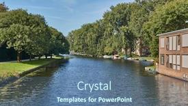  Presentation with amsterdam - Beautiful slides featuring nice-waterside-district-in-amsterdam backdrop and a ocean colored foreground