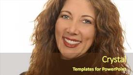  Presentation with done - Cool new slides with nice well done image of a business woman isolated on white backdrop and a tawny brown colored foreground