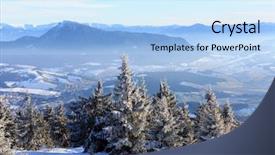  Presentation with winter scene - Amazing PPT layouts having nice winter scene in mountains backdrop and a light blue colored foreground