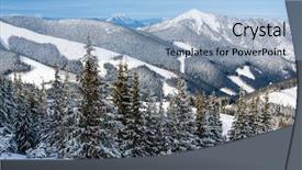  Presentation with winter scene - Amazing presentation design having nice winter scene in mountains backdrop and a light blue colored foreground