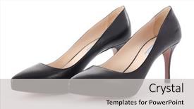  Presentation with shoes - Audience pleasing presentation theme consisting of nice woman shoes isolated backdrop and a light gray colored foreground