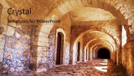  Presentation with arches - Audience pleasing presentation theme consisting of easter island - arches of long niche arkadi backdrop and a gold colored foreground