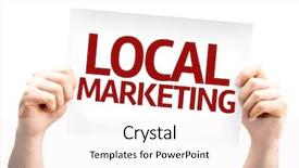  Presentation with marketing - PPT layouts having emerging market - local marketing card isolated background and a white colored foreground