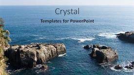  Presentation with national - Theme enhanced with nichinan-kaigan-quasi-national-park background and a light blue colored foreground