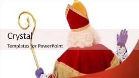  Presentation with dutch sinterklaas - Beautiful slide deck featuring nicholas - sinterklaas shot of behind isolated backdrop and a coral colored foreground