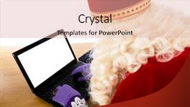  Presentation with dutch sinterklaas - Audience pleasing presentation theme consisting of nicholas - sinterklaas with notebook isolated backdrop and a lemonade colored foreground