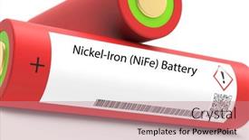  Presentation with nickel - PPT layouts featuring nickel-iron-nife-battery background and a coral colored foreground