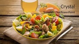  Presentation with lilac flowers bunch over wood - Amazing slide deck having red shoes red dress on backdrop and a tawny brown colored foreground