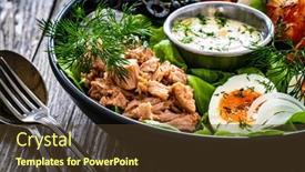  Presentation with tuna - PPT layouts featuring nicoise-salad-tuna-hard-boiled background and a  colored foreground