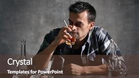  Presentation with nicotine - Cool new presentation theme with nicotine - man drinking alcohol and smoking backdrop and a tawny brown colored foreground