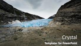 Presentation with glacier - Beautiful slide set featuring nigardsbreen glacier norway backdrop and a dark gray colored foreground