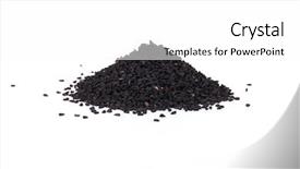  Presentation with nigella sativa seed - Cool new theme with nigella sativa isolated on white backdrop and a white colored foreground