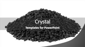  Presentation with cumin - Amazing PPT theme having nigella sativa seed - black cumin isolated on white backdrop and a dark gray colored foreground