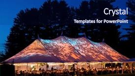  Presentation with dark night - Amazing PPT layouts having night - special event tent lit backdrop and a navy blue colored foreground