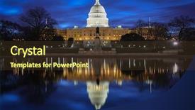  Presentation with united states capitol building - Beautiful theme featuring night - washington dc united state backdrop and a tawny brown colored foreground