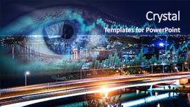  Presentation with view of rotterdam city - Colorful presentation enhanced with night anumation - city panoramic view backdrop and a navy blue colored foreground