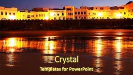  Presentation with islamic architecture - PPT layouts featuring night asilah old medina morocco background and a  colored foreground