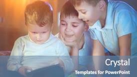  Presentation with three king - Audience pleasing slides consisting of night brothers with tablet computer backdrop and a teal colored foreground