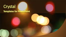  Presentation with abstract circles blur night street - Amazing PPT theme having night city abstract bokeh background backdrop and a wine colored foreground