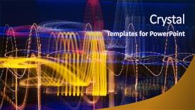  Presentation with pulse - Amazing presentation theme having night city dancing light backdrop and a navy blue colored foreground