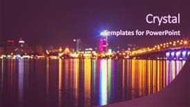  Presentation with park night city - Audience pleasing PPT theme consisting of night city dnipro in ukraine backdrop and a  colored foreground