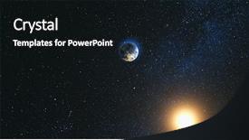  Presentation with space universe - PPT theme having night city lights change astronomy background and a wine colored foreground