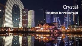  Presentation with city night - Slide set enhanced with night-city-of-batumi-panoramic background and a  colored foreground