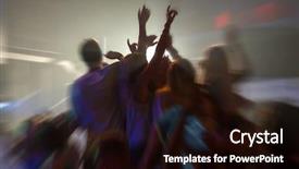  Presentation with zakynthos - Presentation theme enhanced with night club - dancing people radial blur effect background and a wine colored foreground