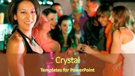  Presentation with ethnicity - Audience pleasing presentation design consisting of night club - group of friends - men backdrop and a tawny brown colored foreground