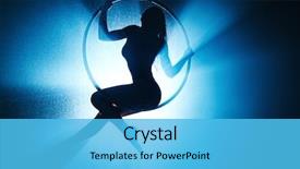  Presentation with water sports - Presentation theme with night club - young sports woman silhouette background and a  colored foreground