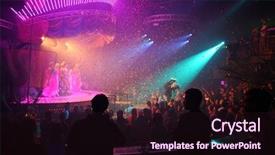  Presentation with night club - PPT layouts featuring night club celebration background and a wine colored foreground