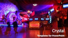  Presentation with night club - Beautiful presentation theme featuring night club interior 2 backdrop and a tawny brown colored foreground