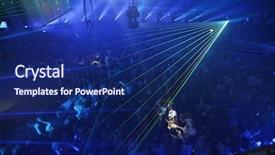  Presentation with night club - Colorful presentation theme enhanced with night club music event party backdrop and a navy blue colored foreground