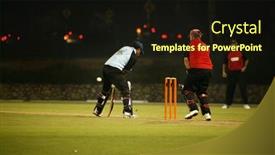  Presentation with cricket - Slides featuring night-cricket-game background and a wine colored foreground