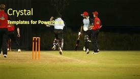  Presentation with cricket - Cool new presentation theme with night-cricket-game backdrop and a wine colored foreground