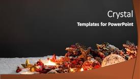  Presentation with dark night - Amazing presentation theme having night-dark-christmas-decor backdrop and a dark gray colored foreground