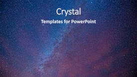  Presentation with night stars - Colorful presentation enhanced with night dark sky with star backdrop and a ocean colored foreground