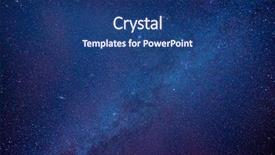  Presentation with night stars - Presentation design having night dark sky with star background and a ocean colored foreground