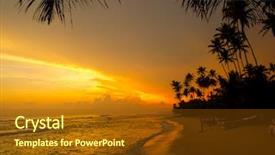  Presentation with sri lanka tamil - Audience pleasing PPT layouts consisting of night dream - beautiful tropical sunset backdrop and a tawny brown colored foreground