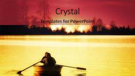  Presentation with draagon boat racing - Colorful PPT layouts enhanced with night dream - boat at sunset backdrop and a  colored foreground