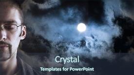  Presentation with blue eyes technology close up - Slide deck having two notebook with two pen background and a white colored foreground