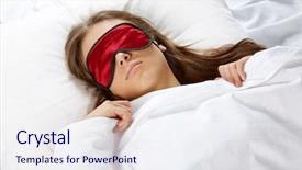  Presentation with mask - Colorful theme enhanced with night dream - portrait of a young girl backdrop and a sky blue colored foreground