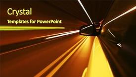  Presentation with self driving car - Slides with high speed vehicles urban roads - night drive on car background and a wine colored foreground