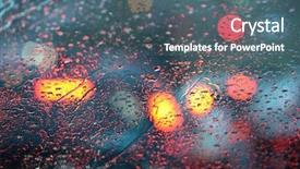  Presentation with traffic - Presentation with night driving - defocussed traffic viewed background and a ocean colored foreground