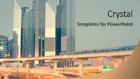  Presentation with zayed - PPT theme enhanced with night driving - skyscraper roads and bridge background and a light gray colored foreground