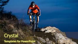  Presentation with motorsports motocross enduro rider - Slide set enhanced with night extreme sport concept free background and a tawny brown colored foreground