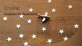  Presentation with flight - PPT theme consisting of night-flight-night-travel-long background and a  colored foreground